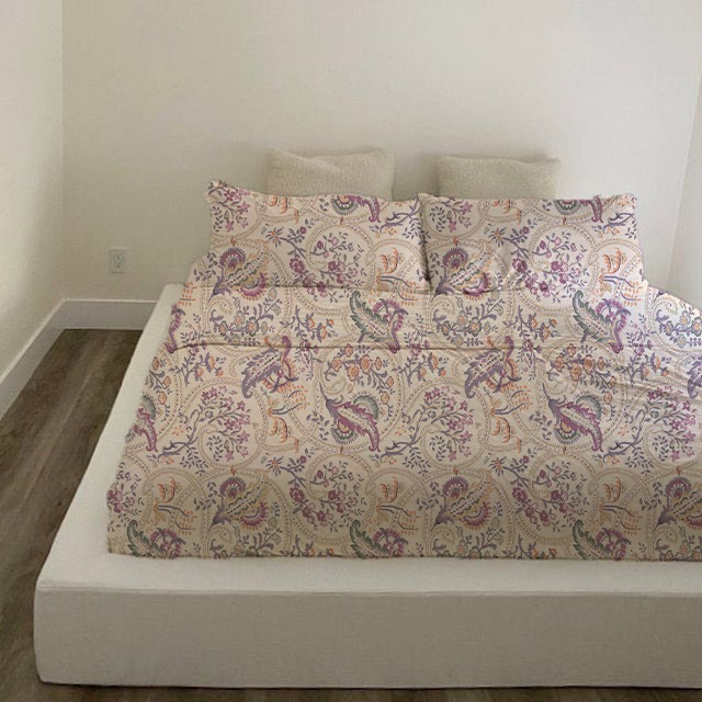 Fiori Viola Fitted Sheet