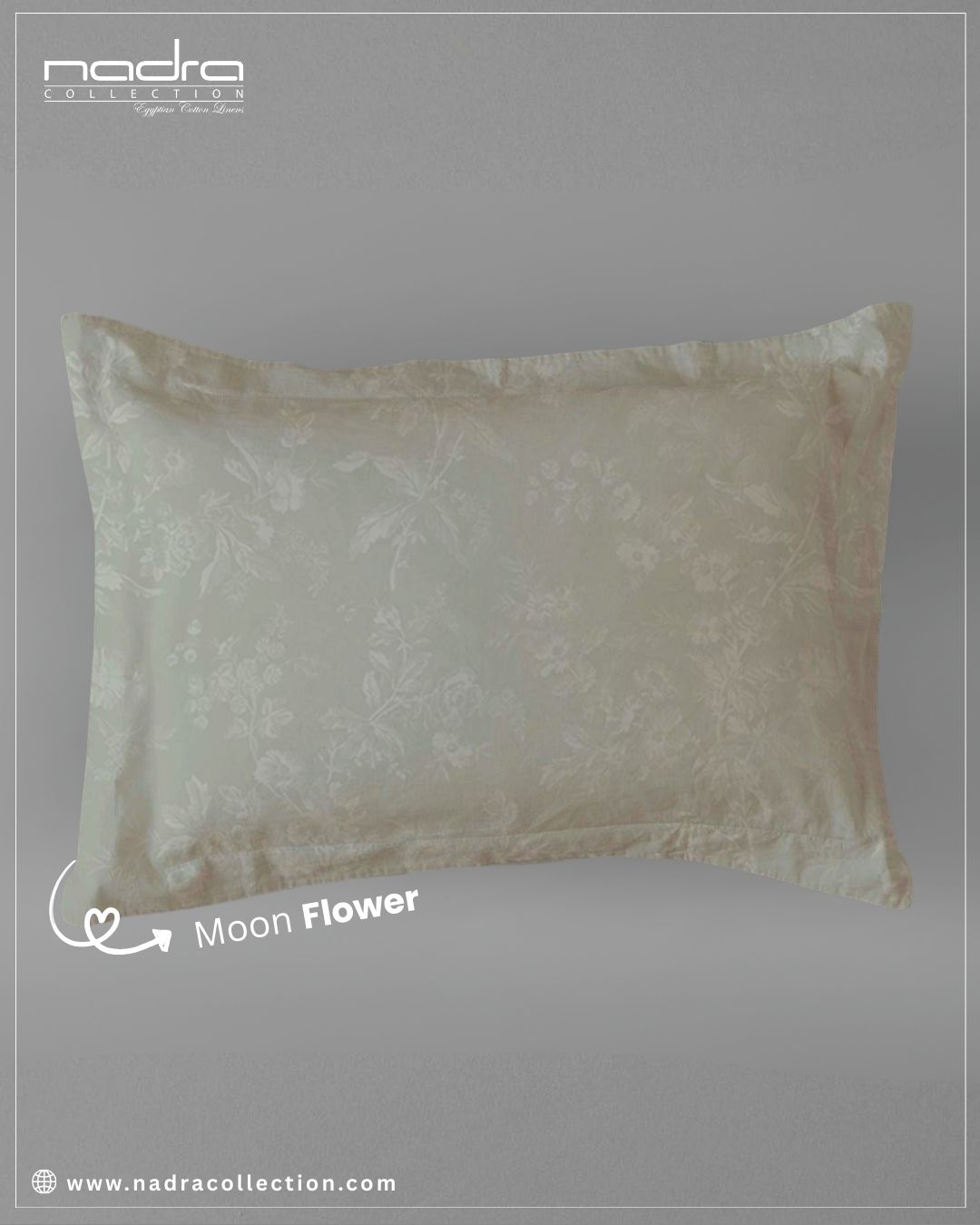 Moon Flower Oxford Pillow Case