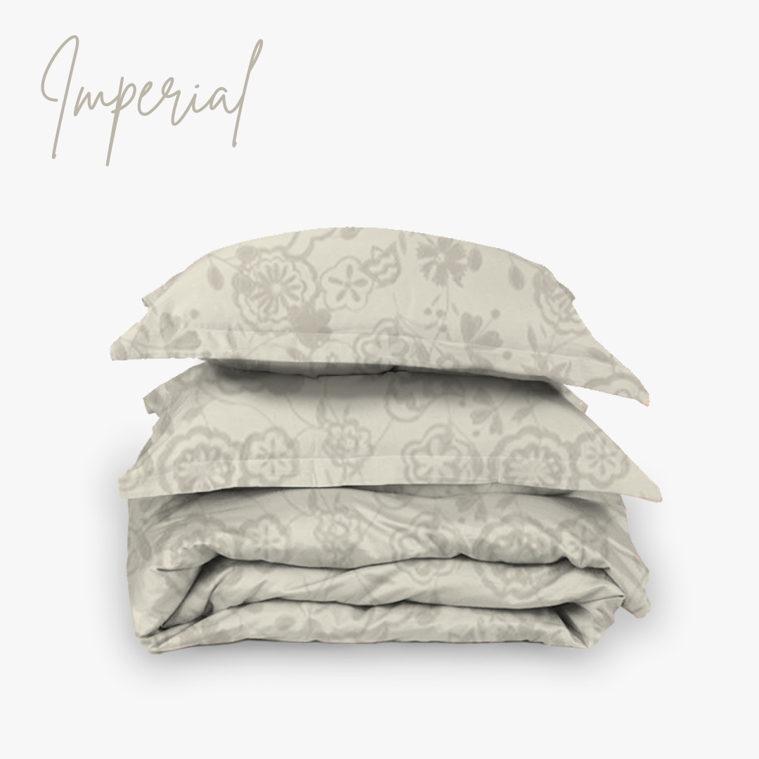 imperial Luxury Bedding Set – High-End Egyptian Home Decor Luxury paisley bedding set in soft earthy tones – premium duvet and pillows for elegant Egyptian bedrooms